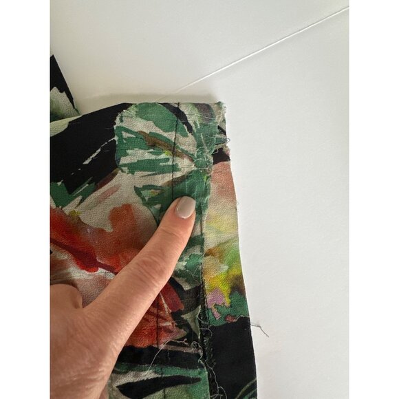 Adelyn Rae Womens Floral Print V Neck Short Sleeve Jumpsuit S - Picture 10 of 13